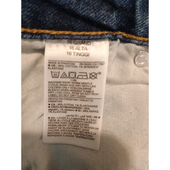 Old Navy O.G. Straight High Rise Ankle Raw Hem‎ Ripped Women's Size 16 Tall #3 - Picture 9 of 11